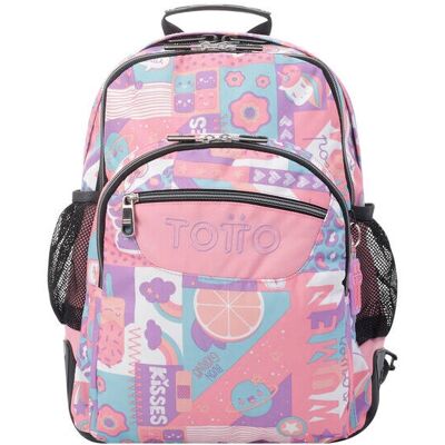 Mochila Totto Crayoles - Escolar - Rosa - Duradera Mochila Totto Crayoles - Escolar - Rosa - Duradera
