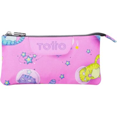 Estuche Escolar Totto - Gatos Astronautas - Diseño Compacto Estuche Escolar Totto - Gatos Astronautas - Diseño Compacto