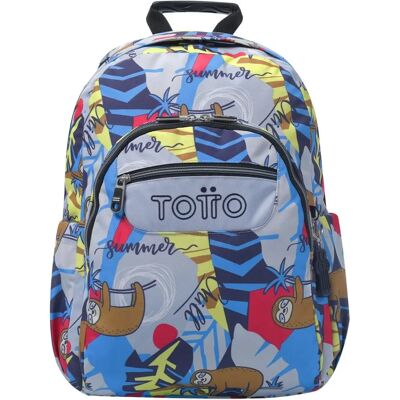 Mochila escolar multicolor Lazel ajustable con carro - TOTTO Mochila escolar multicolor Lazel ajustable con carro - TOTTO