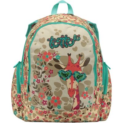 Zaino Totto Karola - Grande con stampa di giraffe Zaino Totto Karola - Grande con stampa di giraffe