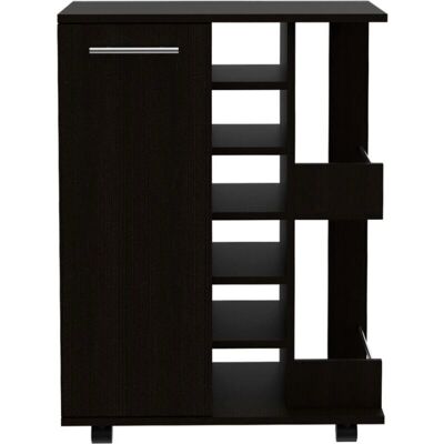 TUHOME Carrito de bar - Wengué - 82.1cm x 60cm x 37.5cm - Carrito de bar TUHOME Carrito de bar - Wengué - 82.1cm x 60cm x 37.5cm - Carrito de bar