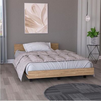 Tuhome Concept - Marco de Cama Sencilla Kaia - Acabado en miel - Cama Tuhome Concept - Marco de Cama Sencilla Kaia - Acabado en miel - Cama