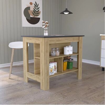 Tuhome Concept - Isla de cocina Cala - Isla de cocina rústica - 103x70x90 cm Tuhome Concept - Isla de cocina Cala - Isla de cocina rústica - 103x70x90 cm