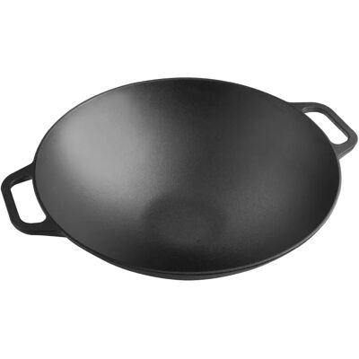 Victoria Støpejern Emaillert Wok - 35,5cm - Induksjon Victoria Støpejern Emaillert Wok - 35,5cm - Induksjon