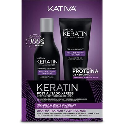 Kit de alisamento com queratina Kativa - Conjunto de cuidados capilares Kit de alisamento com queratina Kativa - Conjunto de cuidados capilares