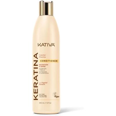 Condicionador Kativa com queratina - Nutritivo, maciez & brilho - 355mL Condicionador Kativa com queratina - Nutritivo, maciez & brilho - 355mL