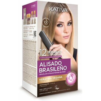 Kativa Profissional Tratamento Alisador Brasileiro - Caixa Loiro Kativa Profissional Tratamento Alisador Brasileiro - Caixa Loiro
