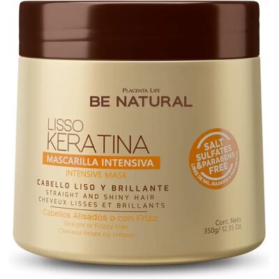 Be Natural Lisso Keratin Haarkur - Haarmaske gegen Frizz & Glanz Be Natural Lisso Keratin Haarkur - Haarmaske gegen Frizz & Glanz