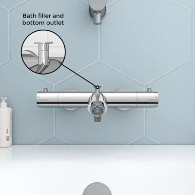 Nes - Nes Home - Chrome finish - Deck mounted - Thermostatic - faucet Nes - Nes Home - Chrome finish - Deck mounted - Thermostatic - faucet