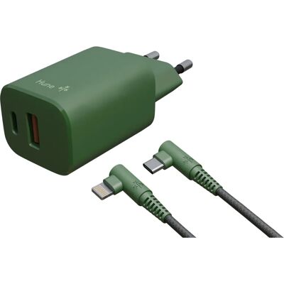 Hune Umweltfreundliches 20W Dual USB-C & USB-A Ladegerät - Handy Hune Umweltfreundliches 20W Dual USB-C & USB-A Ladegerät - Handy