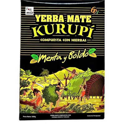 Yerba Mate Kurupi z miętą i boldo - Napój ziołowy Yerba Mate Kurupi z miętą i boldo - Napój ziołowy