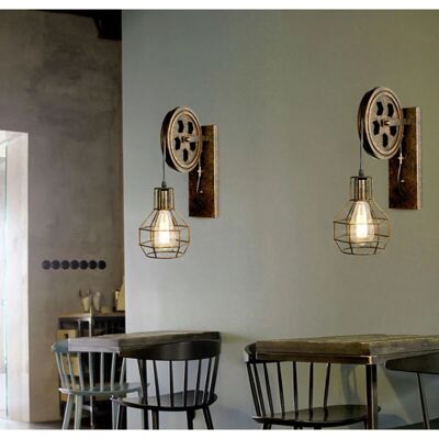 Stoex - WallLight - Bronze - E27 - Lámpara de pared Stoex - WallLight - Bronze - E27 - Lámpara de pared