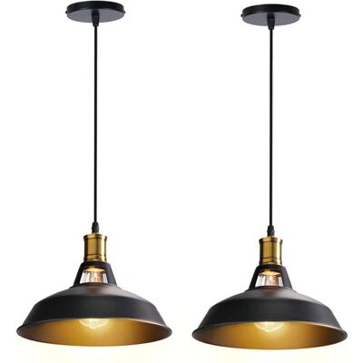 Stoex - 2X Ø27CM - Black - Pendant lamp Stoex - 2X Ø27CM - Black - Pendant lamp