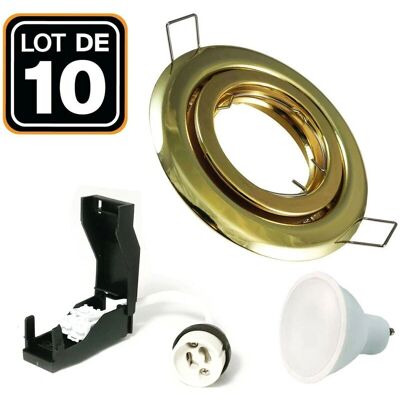 EUROPALAMP DORÉE Focos LED - Pack de 10 Empotrables Ajustables EUROPALAMP DORÉE Focos LED - Pack de 10 Empotrables Ajustables
