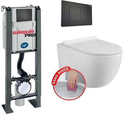 EUROPALAMP Wand-WC mit Soft-Touch-Schwarzplatte EUROPALAMP Wand-WC mit Soft-Touch-Schwarzplatte