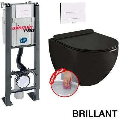 Set completo de inodoro y lavabo negro empotrado Set completo de inodoro y lavabo negro empotrado