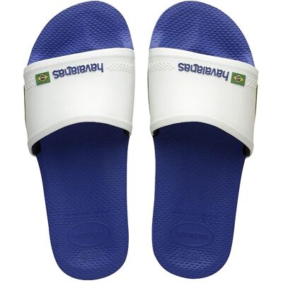 Havaianas Slide Brasil - marine blue/white Havaianas Slide Brasil - marine blue/white