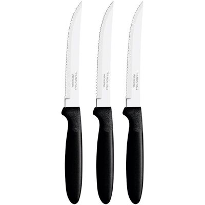 Set de couteaux à viande Tramontina Ipanema - Acier inoxydable - 3 pièces - Publicité Set de couteaux à viande Tramontina Ipanema - Acier inoxydable - 3 pièces - Publicité