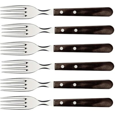 Tramontina - Jumbo Steak Forks Set - Stainless Steel & Polywood Tramontina - Jumbo Steak Forks Set - Stainless Steel & Polywood