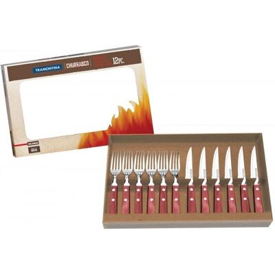Ensemble de Couverts Tramontina 7891112201330 - Inox, Rouge, 12 pcs Ensemble de Couverts Tramontina 7891112201330 - Inox, Rouge, 12 pcs