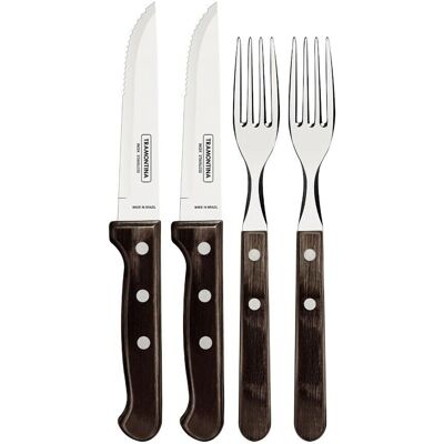 Tramontina 4-osainen steak-veitsen ja haarukan setti - Keittiötarvikkeet Tramontina 4-osainen steak-veitsen ja haarukan setti - Keittiötarvikkeet