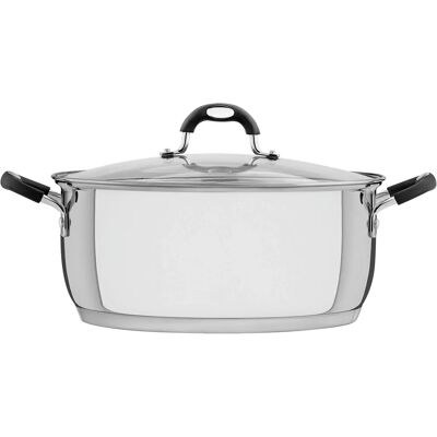 Tramontina Stainless Steel 8.9L Saucepan - Triple Bottom - Glass Lid Tramontina Stainless Steel 8.9L Saucepan - Triple Bottom - Glass Lid