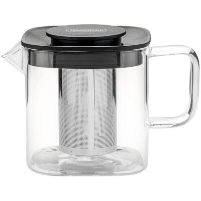 Tramontina Black 600ml Glass Teapot - Teapot - 12 cups Tramontina Black 600ml Glass Teapot - Teapot - 12 cups