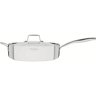 Tramontina Marke 30cm Edelstahl Tiefpfanne mit Deckel - 5,6L Tramontina Marke 30cm Edelstahl Tiefpfanne mit Deckel - 5,6L