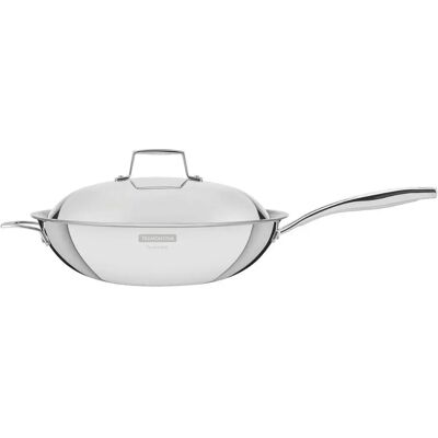 Tramontina Marque Wok en Acier Inoxydable Tri-Ply 32cm - Argent Tramontina Marque Wok en Acier Inoxydable Tri-Ply 32cm - Argent