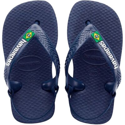 Havaianas Baby Brasil Logo II - bleu marine/jaune agrume - Publicité Havaianas Baby Brasil Logo II - bleu marine/jaune agrume - Publicité