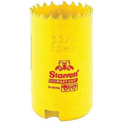 Starrett FCH0114 32mm Hole Saw - Bi-Metal Fast Cut Starrett FCH0114 32mm Hole Saw - Bi-Metal Fast Cut