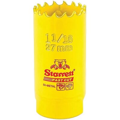Corona de perfuração de metal Starrett - Fast Cut - 41mm - Corona de perfuração em metal Corona de perfuração de metal Starrett - Fast Cut - 41mm - Corona de perfuração em metal