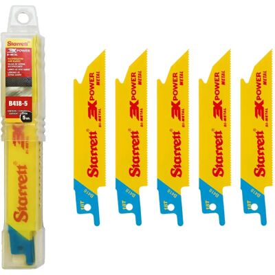 Lame de scie alternative bimétallique Starrett B418-5 - 100mm, 18 TPI, Pack de 5 - Publicité Lame de scie alternative bimétallique Starrett B418-5 - 100mm, 18 TPI, Pack de 5 - Publicité