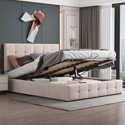 REDOM 140200 - Bianco Crema - almacenamiento - elevación hidráulica - Bed REDOM 140200 - Bianco Crema - almacenamiento - elevación hidráulica - Bed