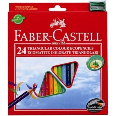 Faber-Castell 120524 Färgpennor - Ekologiska, Triangulära, 24 st Faber-Castell 120524 Färgpennor - Ekologiska, Triangulära, 24 st
