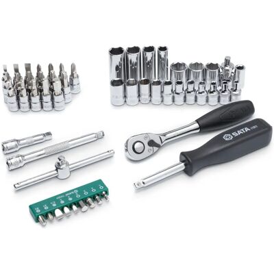 Sata 52-teilige 1/4" Steckschlüssel-Set - Ratsche, Bits & Koffer Sata 52-teilige 1/4" Steckschlüssel-Set - Ratsche, Bits & Koffer