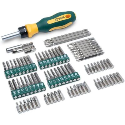 Sata Tools Set cacciavite portainserti a cricchetto 80 pezzi - Verktygsset Sata Tools Set cacciavite portainserti a cricchetto 80 pezzi - Verktygsset