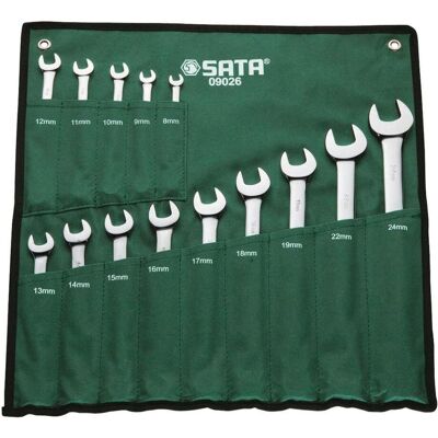 Zestaw kluczy oczkowych SATA 8-24mm, 14 szt. Zestaw kluczy oczkowych SATA 8-24mm, 14 szt.