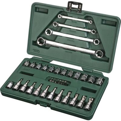 Zestaw 35 elementów kluczy i nasadek Torx SATA Zestaw 35 elementów kluczy i nasadek Torx SATA