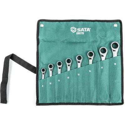 Sata Double Ratchet - zestaw kluczy płaskich 8-19 mm Sata Double Ratchet - zestaw kluczy płaskich 8-19 mm