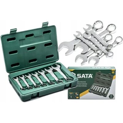 SATA - Ring-Maulschlüssel-Satz Kurze Ausführung 7-Teilig 10-19mm, Stubby - Tool Set SATA - Ring-Maulschlüssel-Satz Kurze Ausführung 7-Teilig 10-19mm, Stubby - Tool Set
