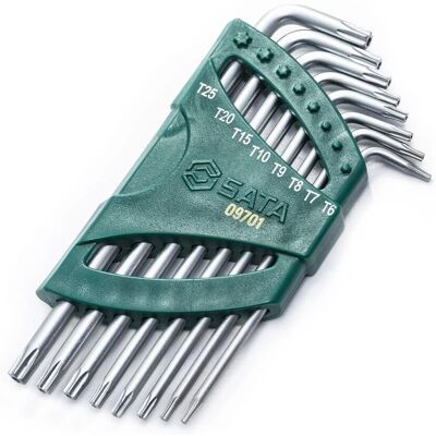 Sata T6-T25 Lång Torx skruvmejselset - 8 delar Sata T6-T25 Lång Torx skruvmejselset - 8 delar