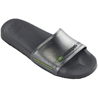 Havaianas Slide Brasil - anthracite Havaianas Slide Brasil - anthracite