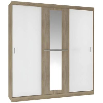 Armoire Didda Vente-unique - 3 Portes coulissantes - Naturel - Publicité Armoire Didda Vente-unique - 3 Portes coulissantes - Naturel - Publicité