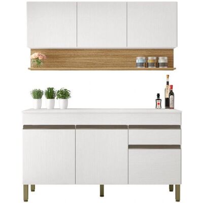 UNKNOWN - 6D-1D-120x200 - Imitation Chêne Blanc - 53,3 cm x 120 cm x 200 cm - Kitchen cabinet - Publicité UNKNOWN - 6D-1D-120x200 - Imitation Chêne Blanc - 53,3 cm x 120 cm x 200 cm - Kitchen cabinet - Publicité