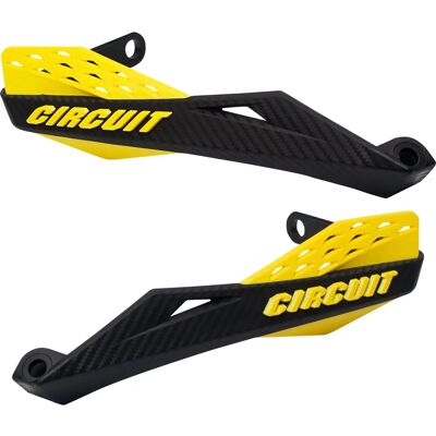 Circuit Equipment FENIX Protège-mains - Noir Jaune - Garde-main pour motos - Publicité Circuit Equipment FENIX Protège-mains - Noir Jaune - Garde-main pour motos - Publicité