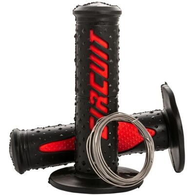 Circuit ELECTRA Poignée - Cross/Enduro - Noir Rouge - Publicité Circuit ELECTRA Poignée - Cross/Enduro - Noir Rouge - Publicité