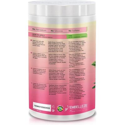 Maschera Capillare all'Olio di Cocco Novex - Idratazione Profonda - 1000ml Maschera Capillare all'Olio di Cocco Novex - Idratazione Profonda - 1000ml