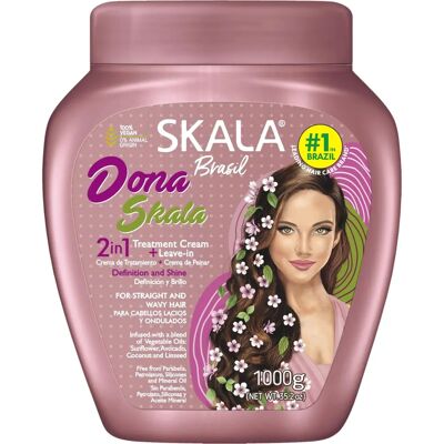 Máscara Capilar Dona Skala - 1000ml - Nutritiva para Cabello Ondulado y Liso Máscara Capilar Dona Skala - 1000ml - Nutritiva para Cabello Ondulado y Liso