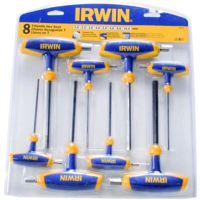 Irwin T-Handle Hex Key Set - 8 pcs, 2-10mm - Hexagon Tool Set Irwin T-Handle Hex Key Set - 8 pcs, 2-10mm - Hexagon Tool Set